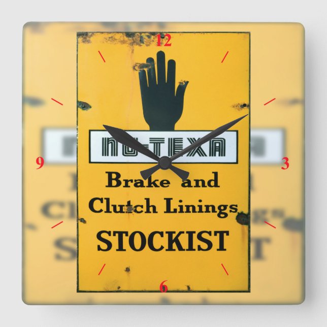 Horloge Carrée Vintage Enamel (Recto)