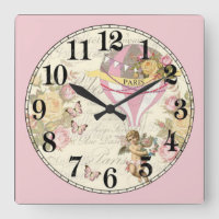 Vintage Hot Air Balloon et Cherub