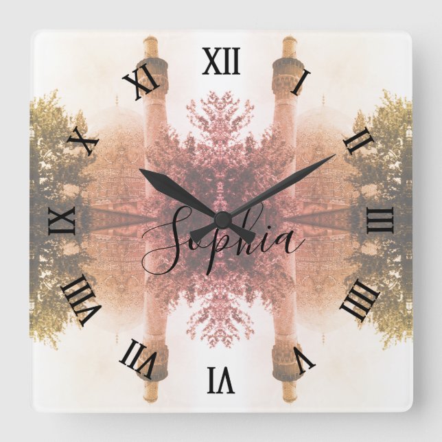 Horloge Carrée Vintage Iran Isfahan royal mosque (Recto)