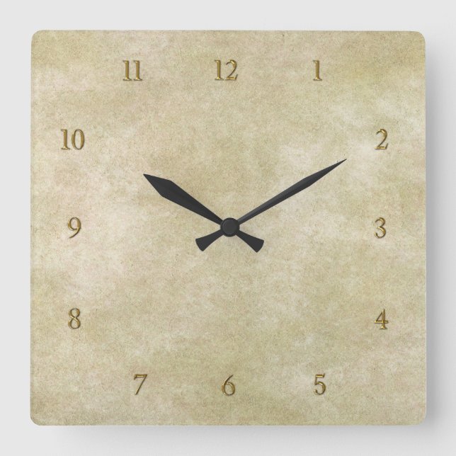 Horloge Carrée Vintage Oriental Bamboo 1 (Recto)