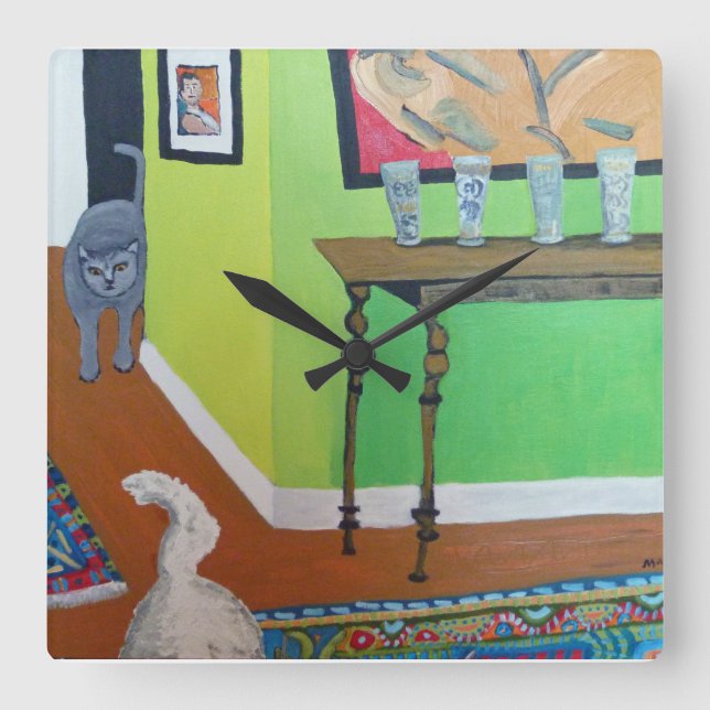 Horloge Carrée Violence domestique (Recto)