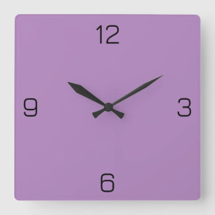 Horloge Carrée Violet africain B184BD Couleur - Option pour ajout
