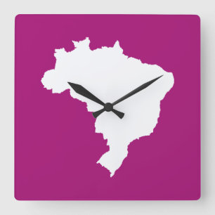 Horloge Carrée Violet Festive Brésil à Emporio Moffa