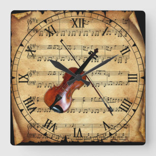 Horloge Carrée Violin