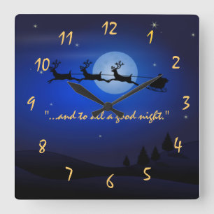 Horloge Carrée visit from st nicholas night before Christms