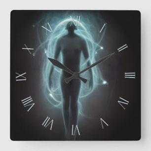 Horloge Carrée Visiteur d'une autre dimension
