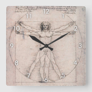 Horloge Carrée Vitruvien, Léonard de Vinci