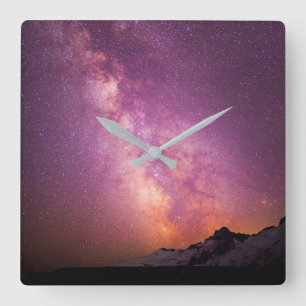 Horloge Carrée Voie Lactée   Au-dessus de l'épaule du Mont Rainie