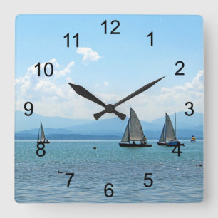Horloge Carrée Voile