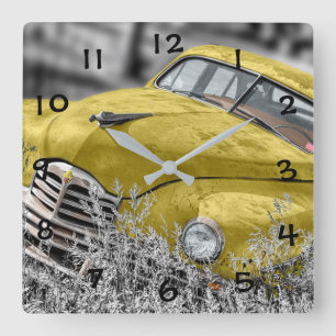 Horloge Carrée Voiture antique vintage