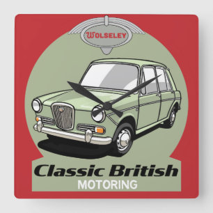 Horloge Carrée Voiture classique britannique Wolseley 1300