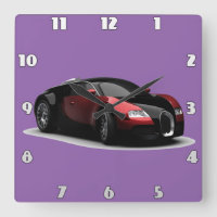 Voiture sport noire et rouge