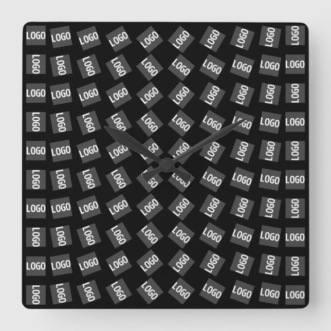 Horloge Carrée Votre logo | Logo, Motif de conception ou d'image  (Recto)
