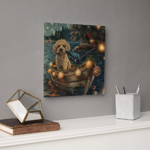 Horloge Carrée Voyage festif de Noël Havanais