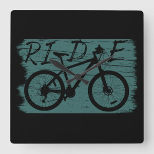 Horloge Carrée VTT Downhill Vintage - Faire du Vélo de Montagne