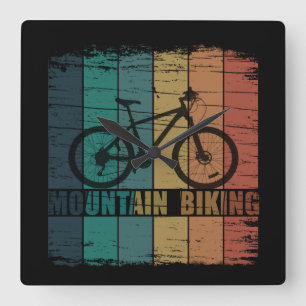 Horloge Carrée VTT montagne vintage