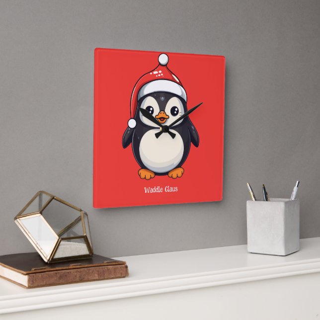 Horloge Carrée Waddle Claus (Bureau)