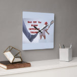 Horloge Carrée Wall Clock<br><div class="desc">Customize your wall clock to create a functional wall décor statement piece to perfectly match your home décor, show off your art or favorite photo, or give as a personalized gift. This unique, high-quality wall clock is vibrantly printed with AcryliPrint®HD process and features a pre-installed backside hanging slot for easy...</div>