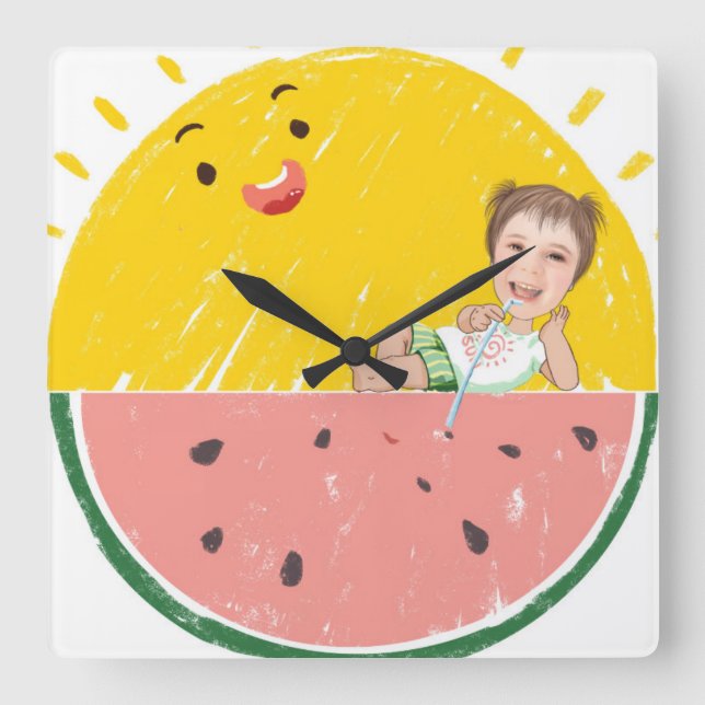 Horloge Carrée Wall Clock (Recto)