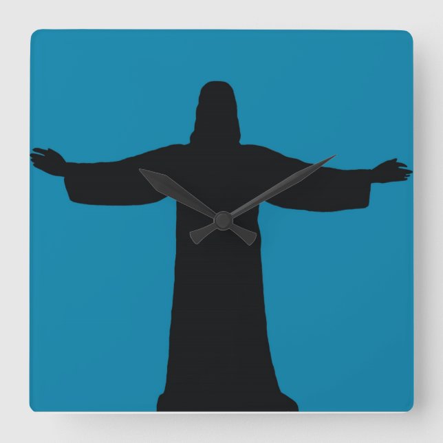 Horloge Carrée Wall Clock    jesus christ  (Recto)