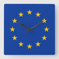 Wall Clock with Flag of European Union