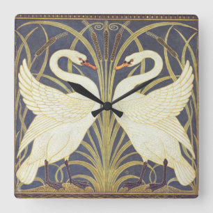 Horloge Carrée Walter Crane Swan