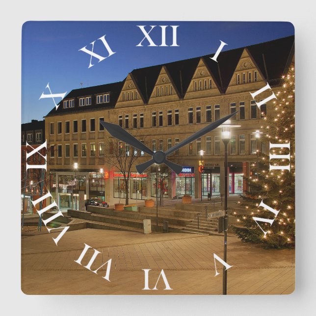 Horloge Carrée Wanduhr Siegerland, ville de Siegen (Recto)