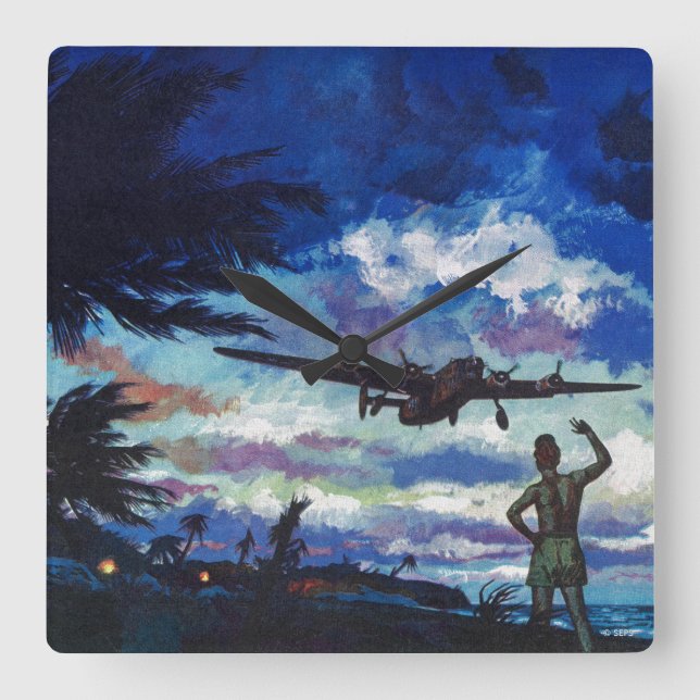 Horloge Carrée Warrior's Return (Recto)