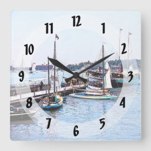 Horloge Carrée Water Front Put-In-Bay OH c1904