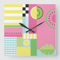 Watermelon, kiwi, summer fun colorful pattern