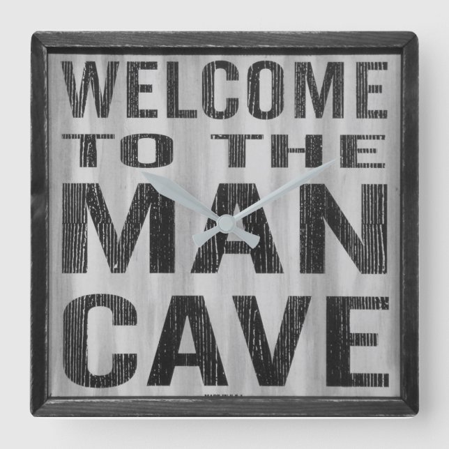 Horloge Carrée Welcome to the Man Cave Wall Clock (Recto)