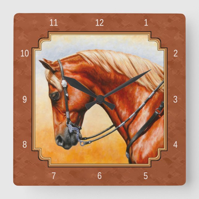 Horloge Carrée Western Quarter Rustic Brown (Recto)