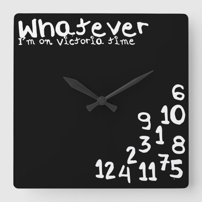 Horloge Carrée Whatever (Recto)