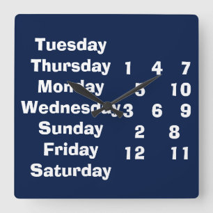 HORLOGE CARRÉE WHATEVER ET WHENEVER CLOCK POUR RETIREE/OTHERS