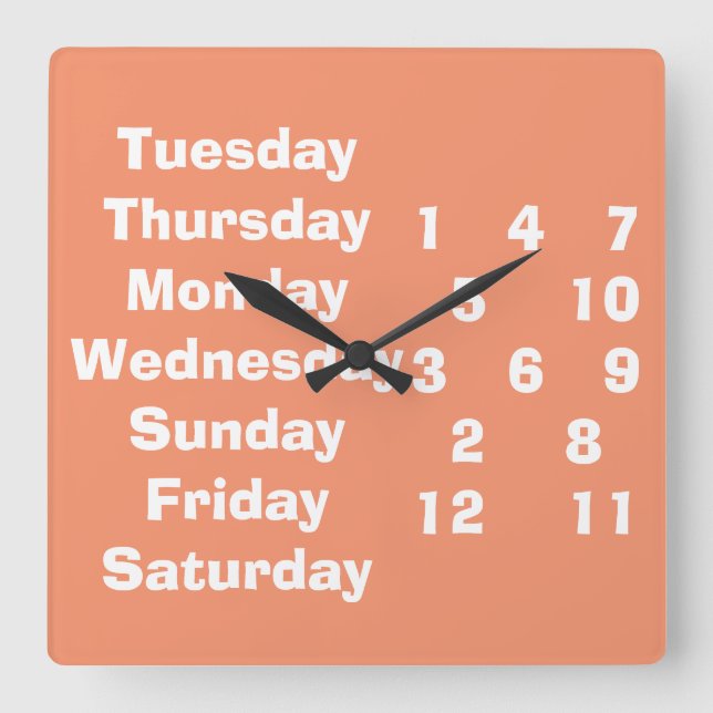 HORLOGE CARRÉE WHATEVER ET WHENEVER CLOCK POUR RETIREE/OTHERS (Recto)