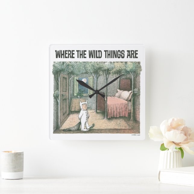 Horloge Carrée Where The Wild Things Are | Scène 3 (Maison)