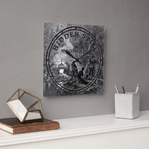 Horloge Carrée Whiskey vintage