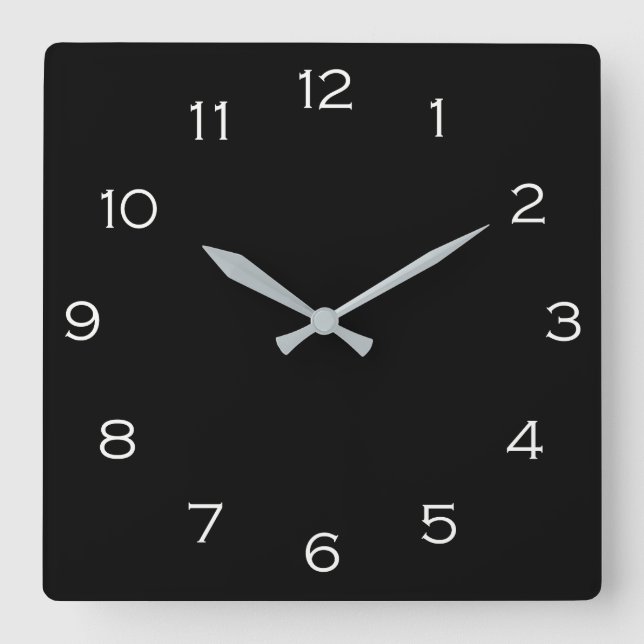 Horloge Carrée White Numbers (Recto)