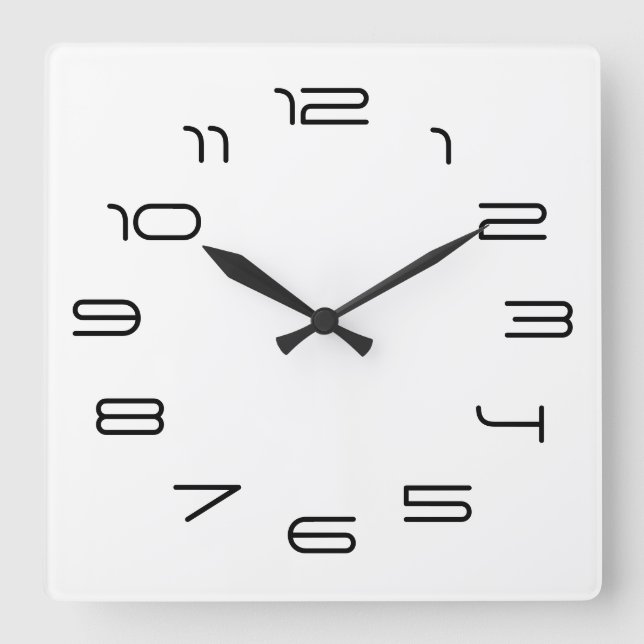 Horloge Carrée White simplicity (Recto)