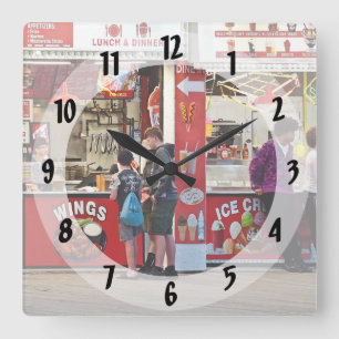Horloge Carrée Wildwood NJ – Stand de nourriture