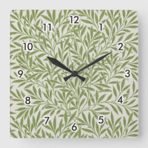 Horloge Carrée Willow Motif, William Morris