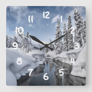 Horloge Carrée Winter Wonderland