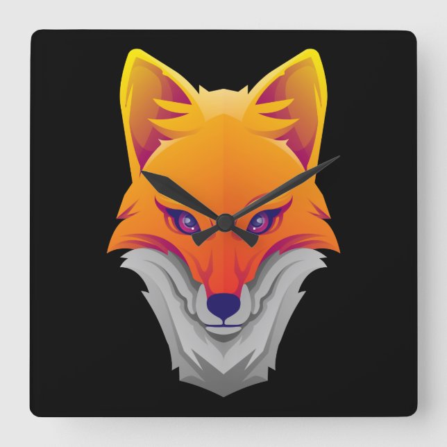 Horloge Carrée Wolf (Recto)