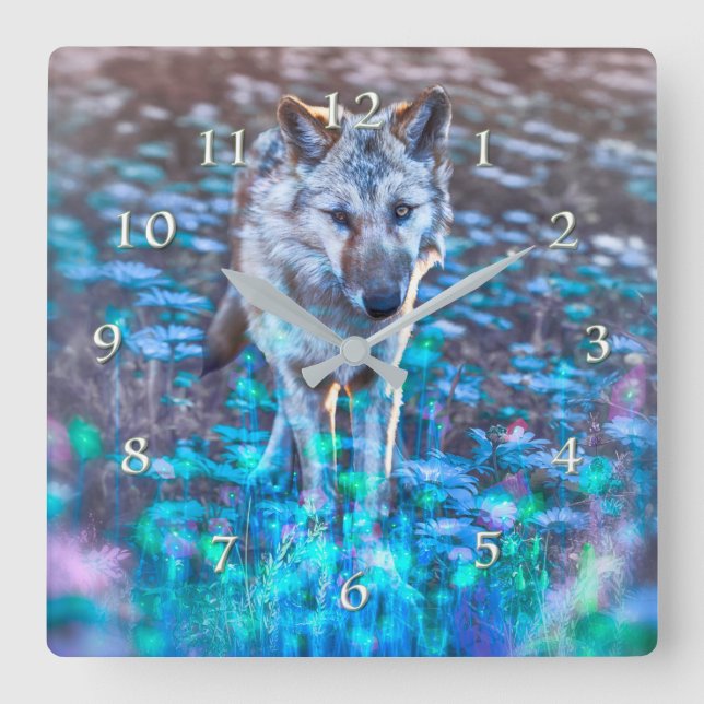 Horloge Carrée Wolf Puppy LONG PEUT VOTRE INNOCENCE REIGN (Recto)