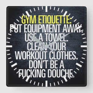 Horloge Carrée Workout