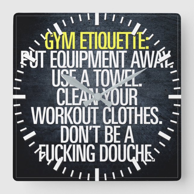 Horloge Carrée Workout (Recto)