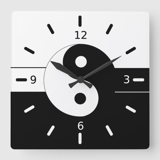 Horloge Carrée Xian de Yin yang (Recto)