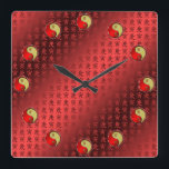 Horloge Carrée Year of the Metal Tiger<br><div class="desc">For those born in the Year of the Metal Tiger.</div>