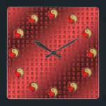 Horloge Carrée Year of the Metal Tiger<br><div class="desc">For those born in the Year of the Metal Tiger.</div>