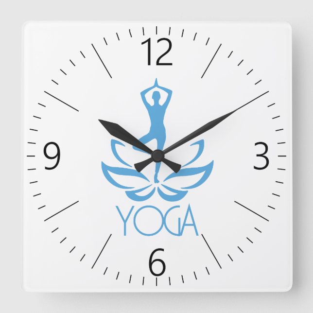 Horloge Carrée Yoga (Recto)